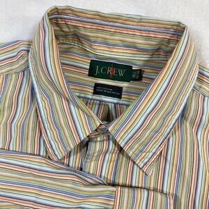 Vintage J. Crew Oarsman Striped Button Down Shirt Long Sleeve Multicolor Mens M